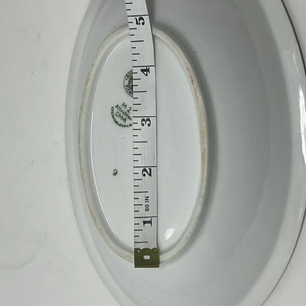 Royal Innsbruck Vienna china serving dish small white gold Czechoslovakia